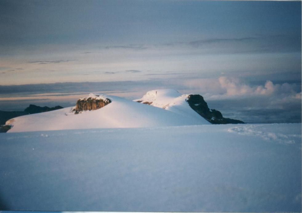La nieve al atardecer